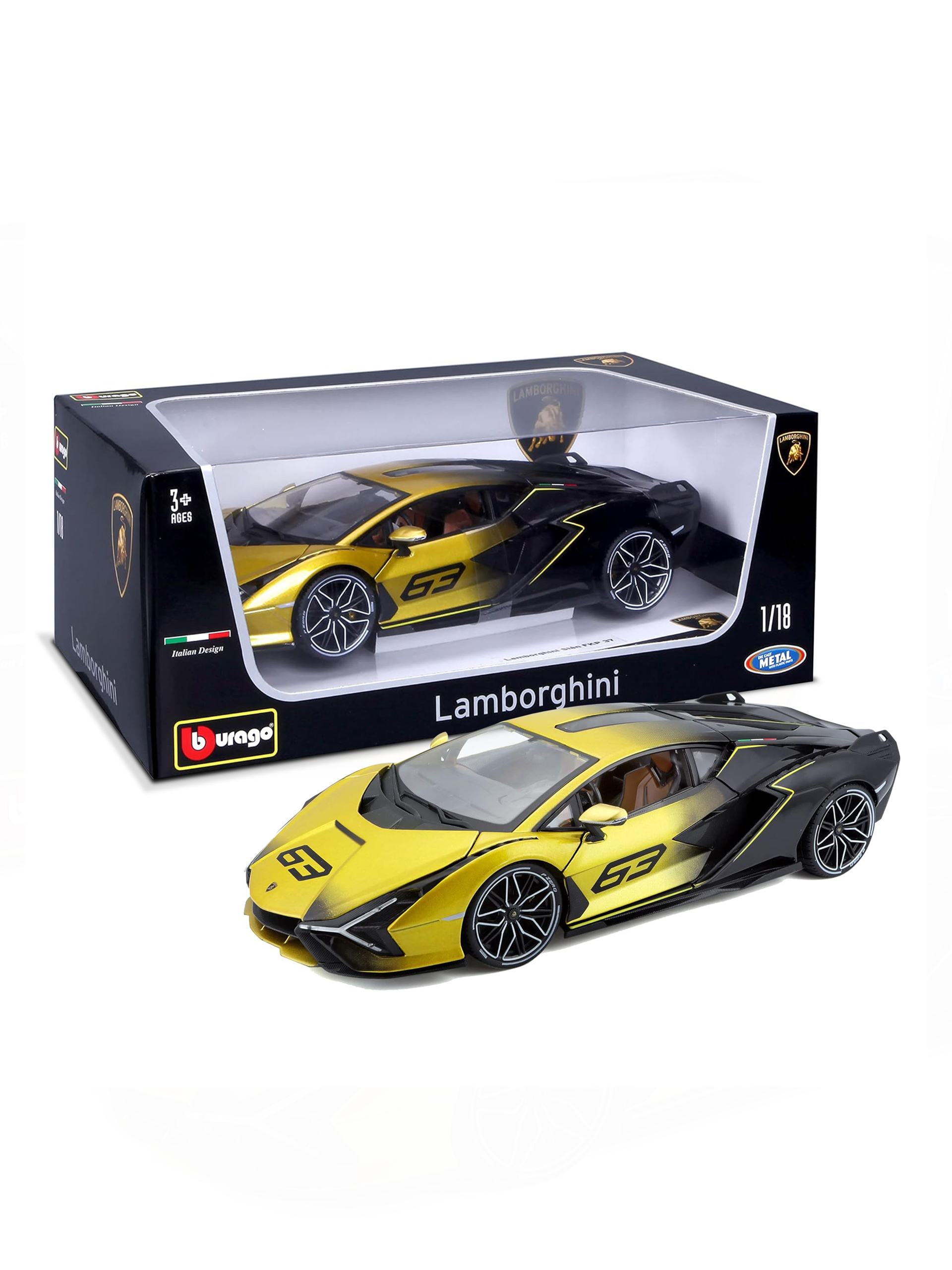 LAMBORGHINI SIAN FKP 37 1 18 TOY MODEL BY BBURAGO