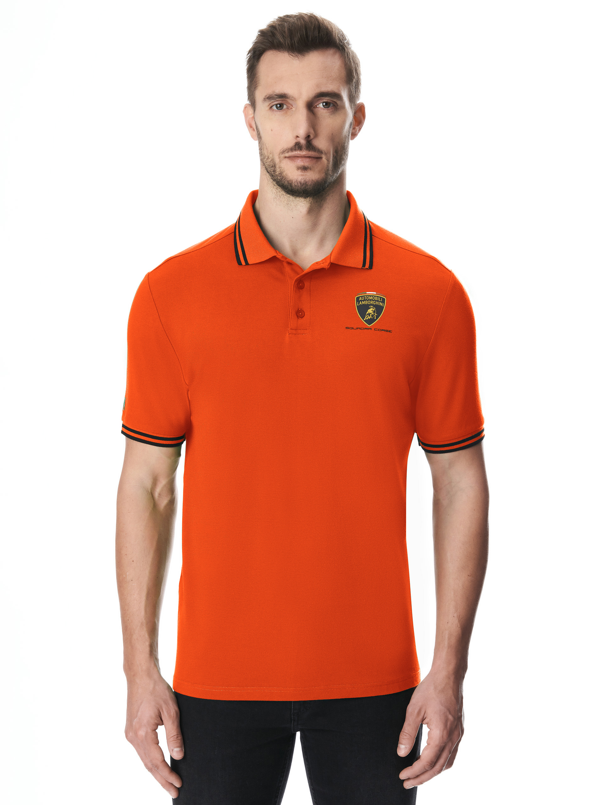 automobili-lamborghini-squadra-corse-travel-polo-orange-lamborghini
