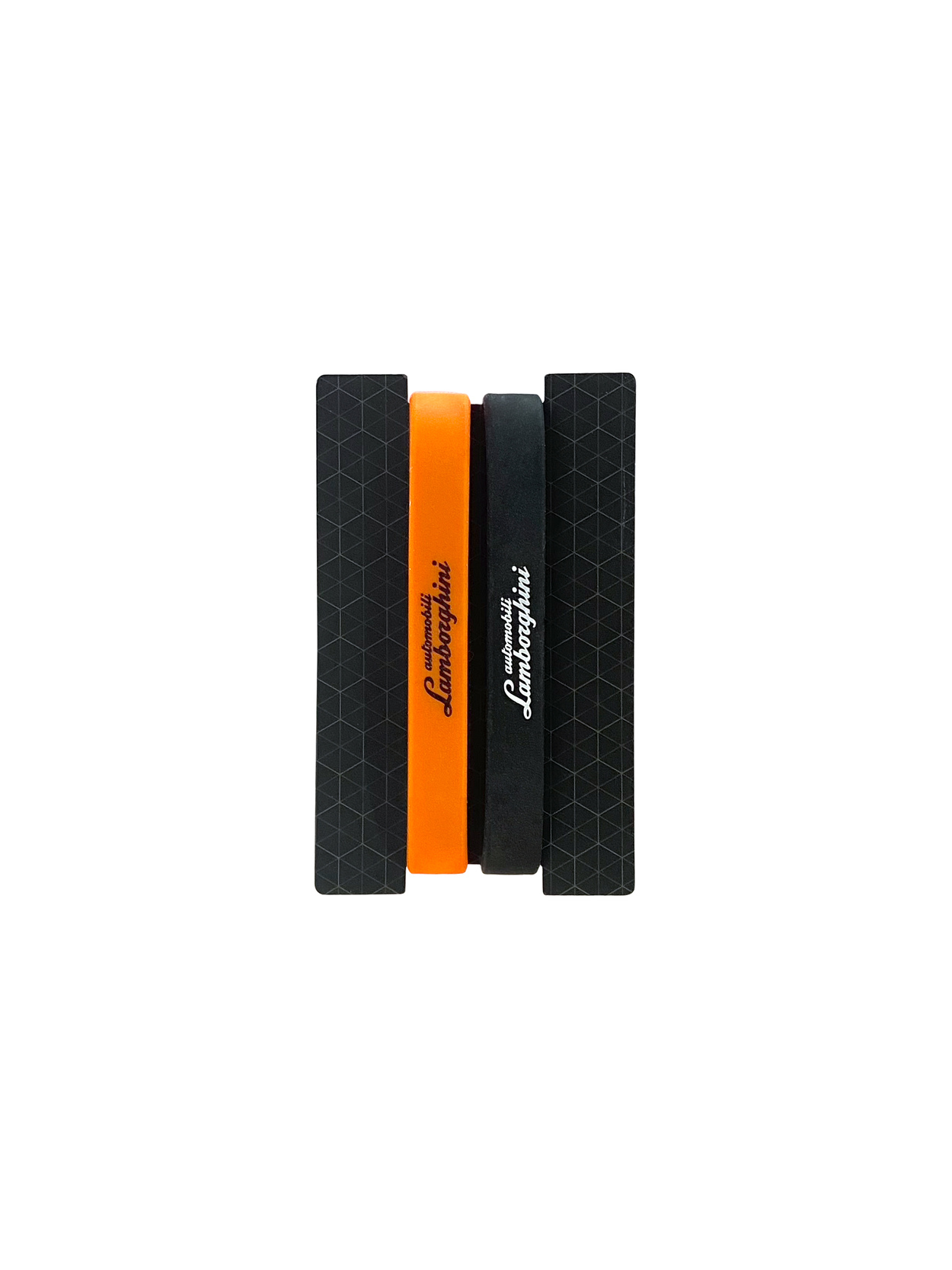 Automobili Lamborghini硅胶手环套装-黑色和橙色 - Lamborghini Store