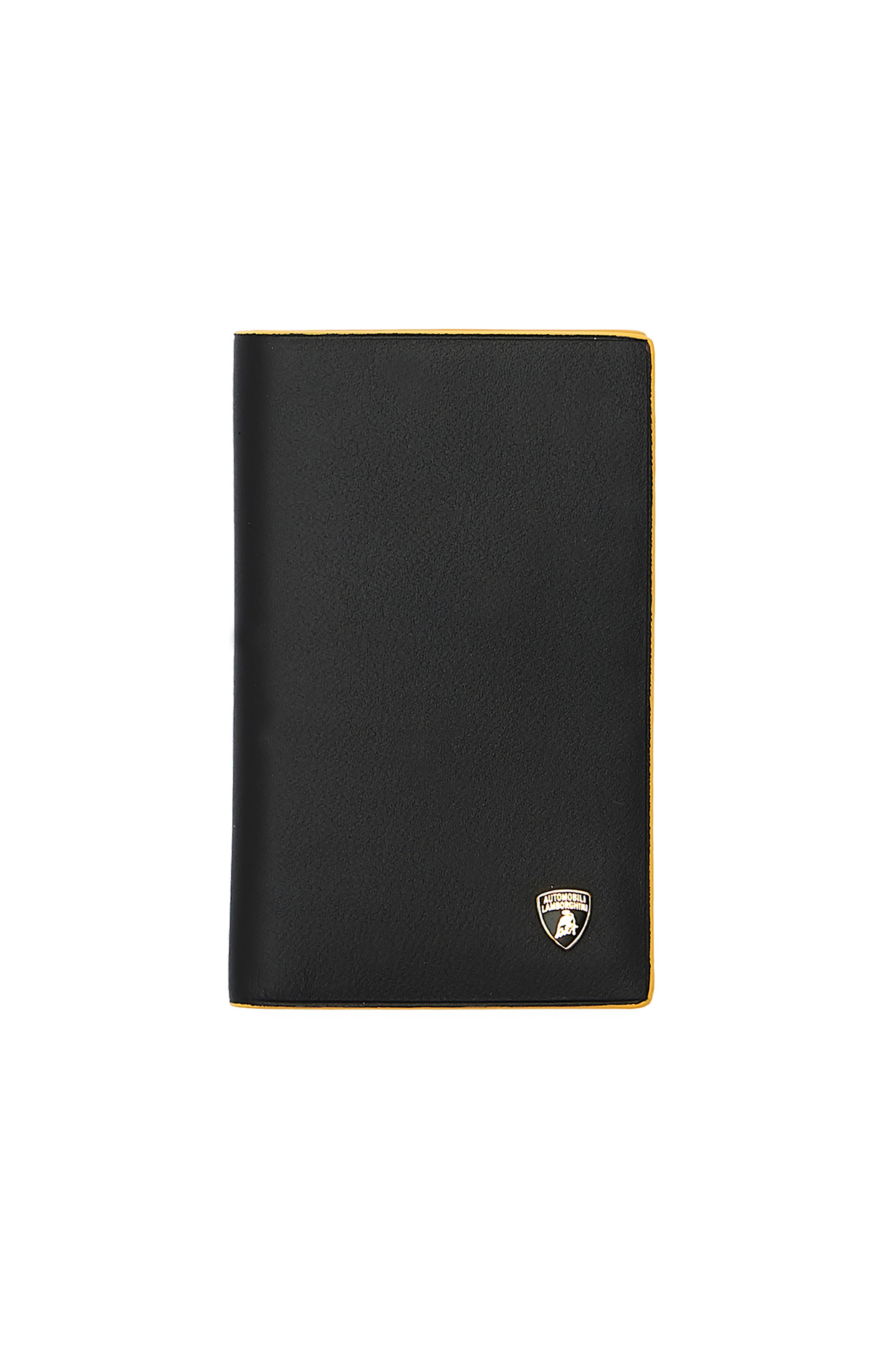 Leather card holder with contrasting yellow trim - Lamborghini Store