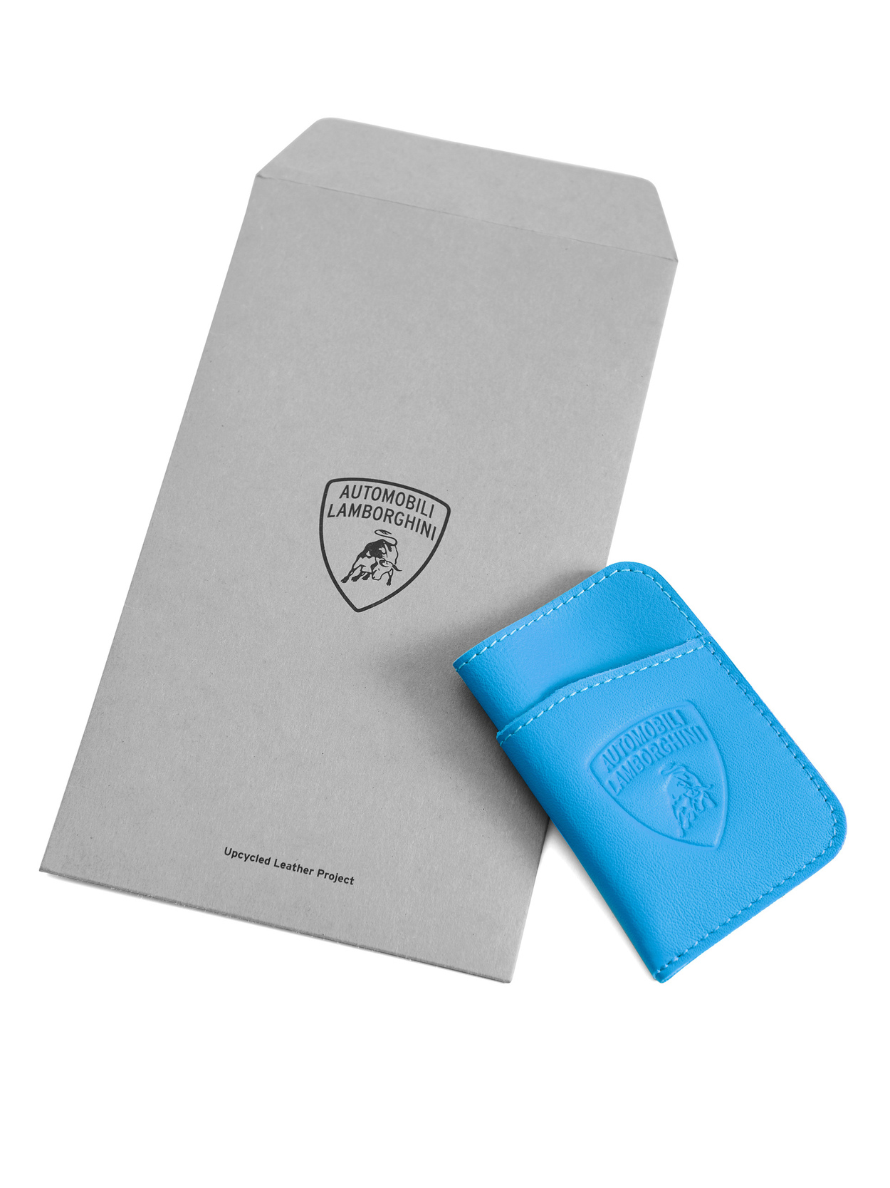 UPCYCLED LEATHER AUTOMOBILI LAMBORGHINI CREDIT CARD HOLDER - Lamborghini Store