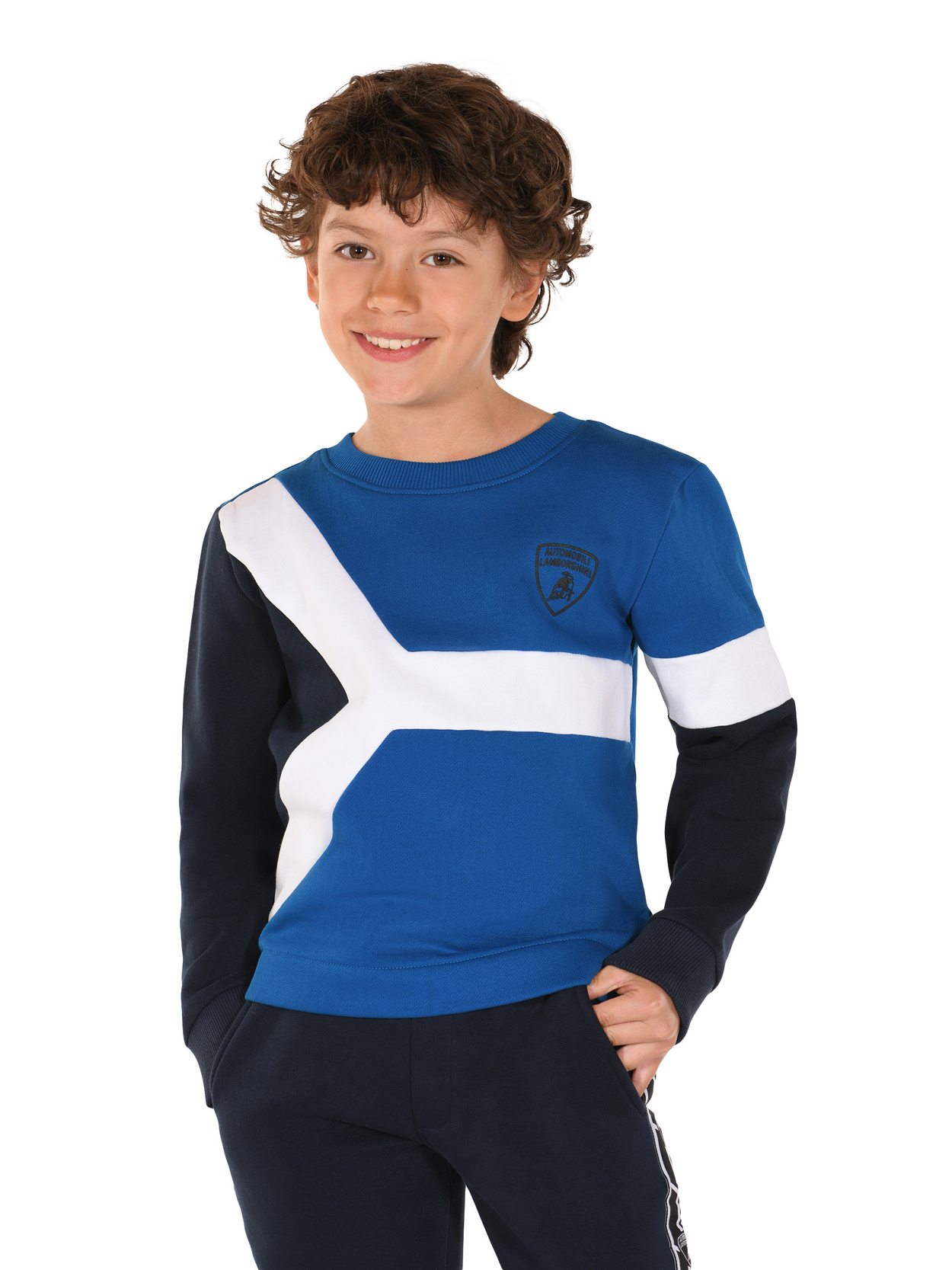 BOY’S CREW-NECK SWEATSHIRT WITH “Y” INSERT - Lamborghini Store