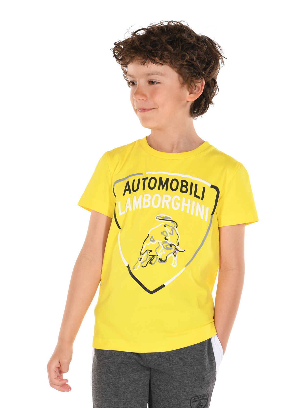 BOY’S MULTICOLOUR SHIELD-LOGO T-SHIRT - Lamborghini Store