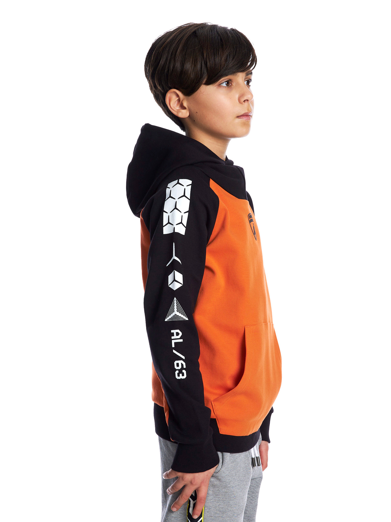 BOY’S GRAPHIC HOODIE - ORANGE - Lamborghini Store