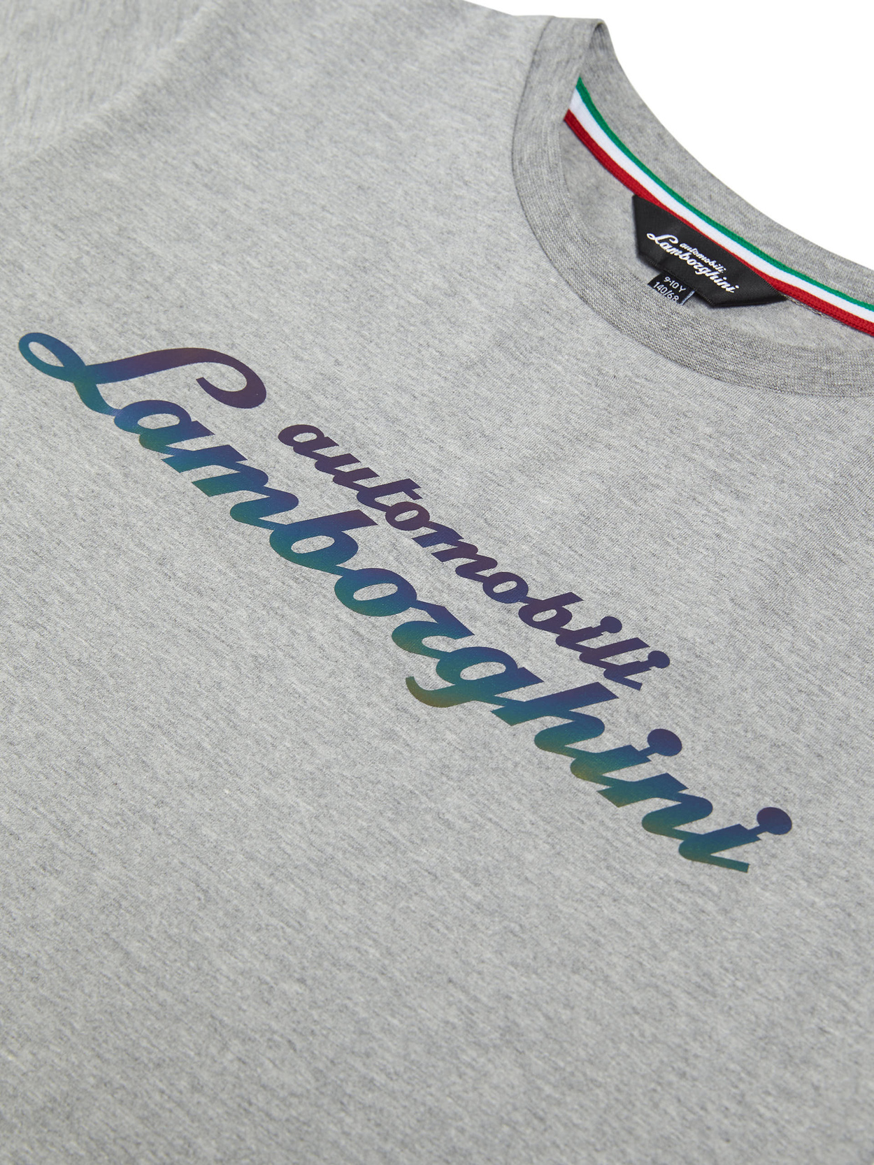 JUNGEN-T-SHIRT MIT LOGOSCHRIFTZUG IN REGENBOGENFARBEN - GRAU - Lamborghini Store
