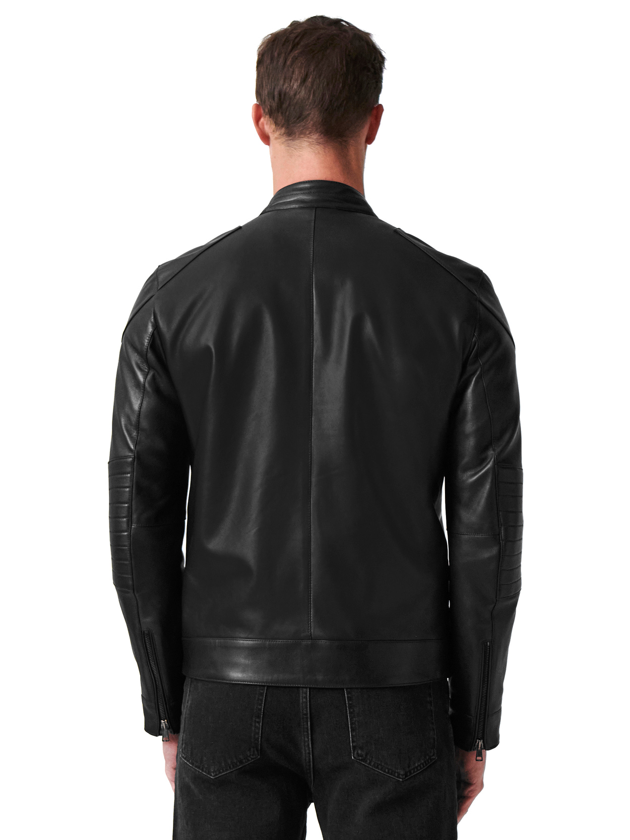 AUTOMOBILI LAMBORGHINI LEATHER BIKER JACKET - Lamborghini Store