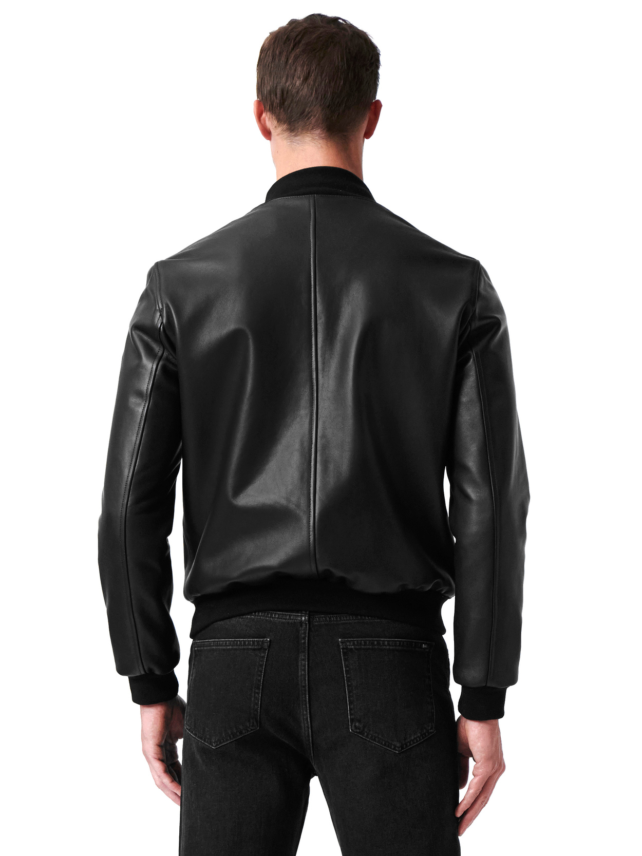 AUTOMOBILI LAMBORGHINI LEATHER BOMBER JACKET - Lamborghini Store