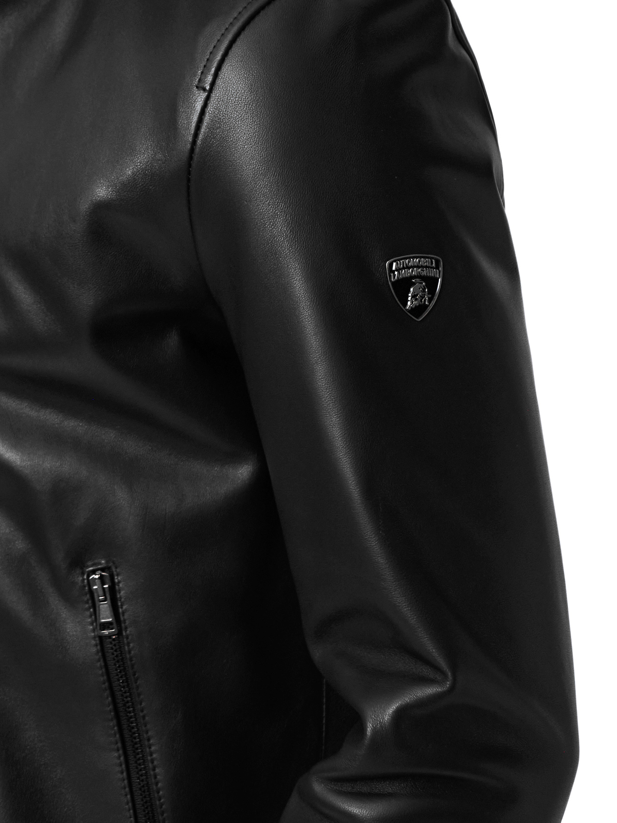 AUTOMOBILI LAMBORGHINI LEATHER BOMBER JACKET - Lamborghini Store