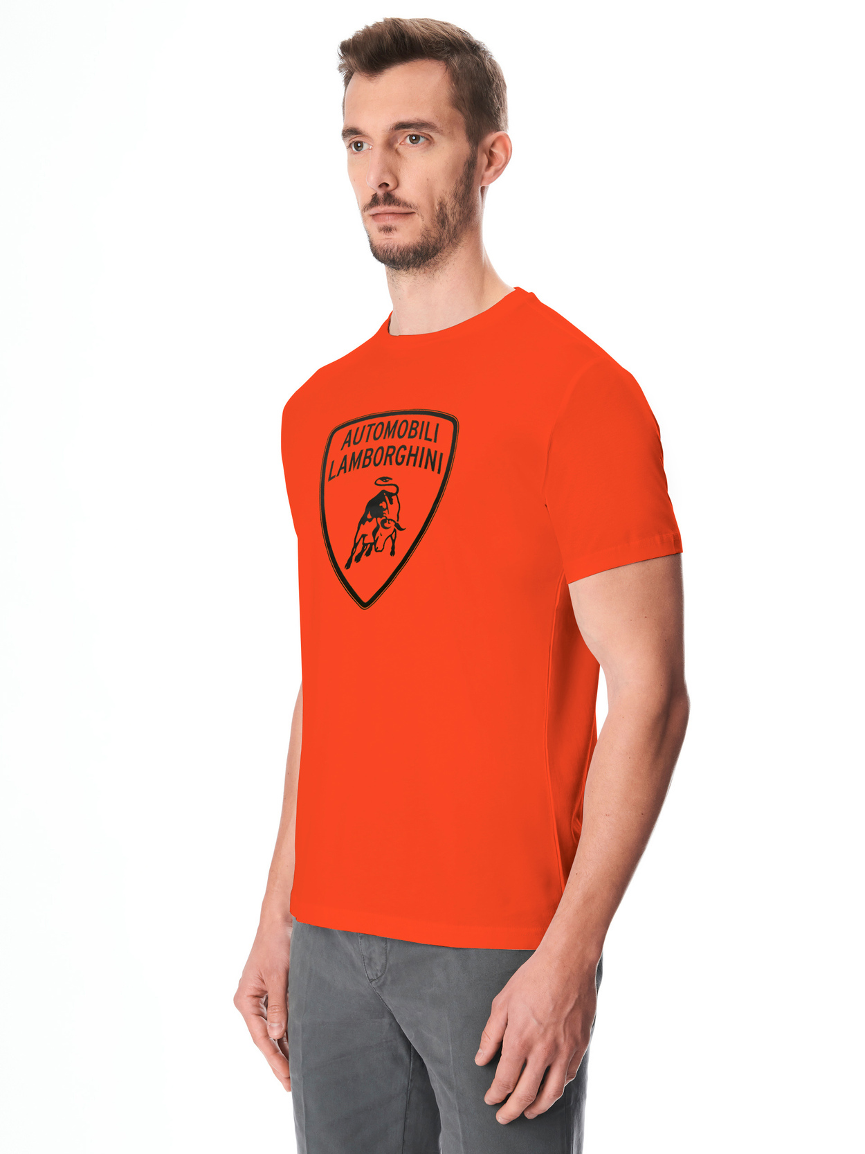Rundhals-T-Shirt Automobili Lamborghini Iconic Big Shield - Lamborghini Store