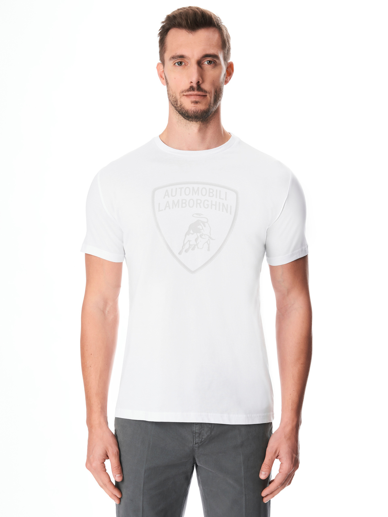 T-shirt col rond Automobili Lamborghini Iconic Big Shield - Lamborghini Store