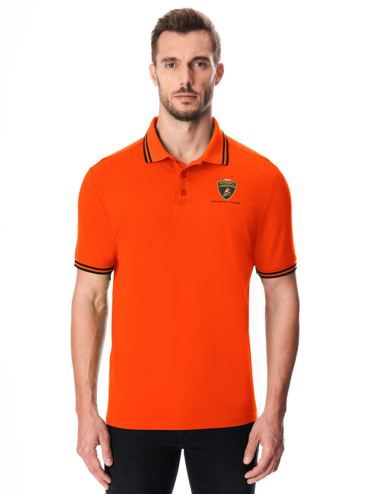 POLO TRAVEL AUTOMOBILI LAMBORGHINI SQUADRA CORSE - NARANJA - Lamborghini Store POLO TRAVEL AUTOMOBILI LAMBORGHINI SQUADRA CORSE - NARANJA - Lamborghini Store