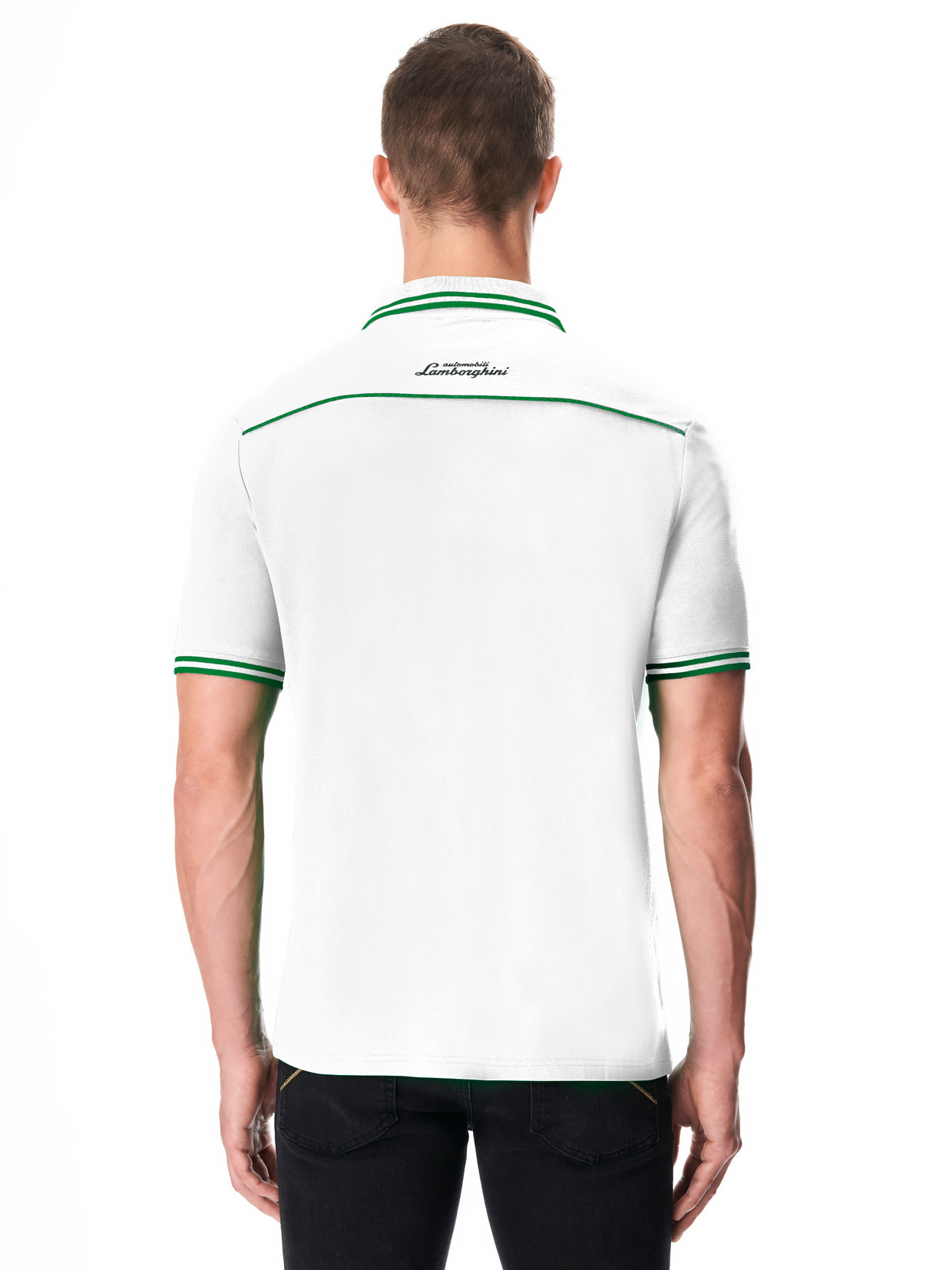 AUTOMOBILI LAMBORGHINI SQUADRA CORSE TRAVEL POLO - WHITE - Lamborghini Store