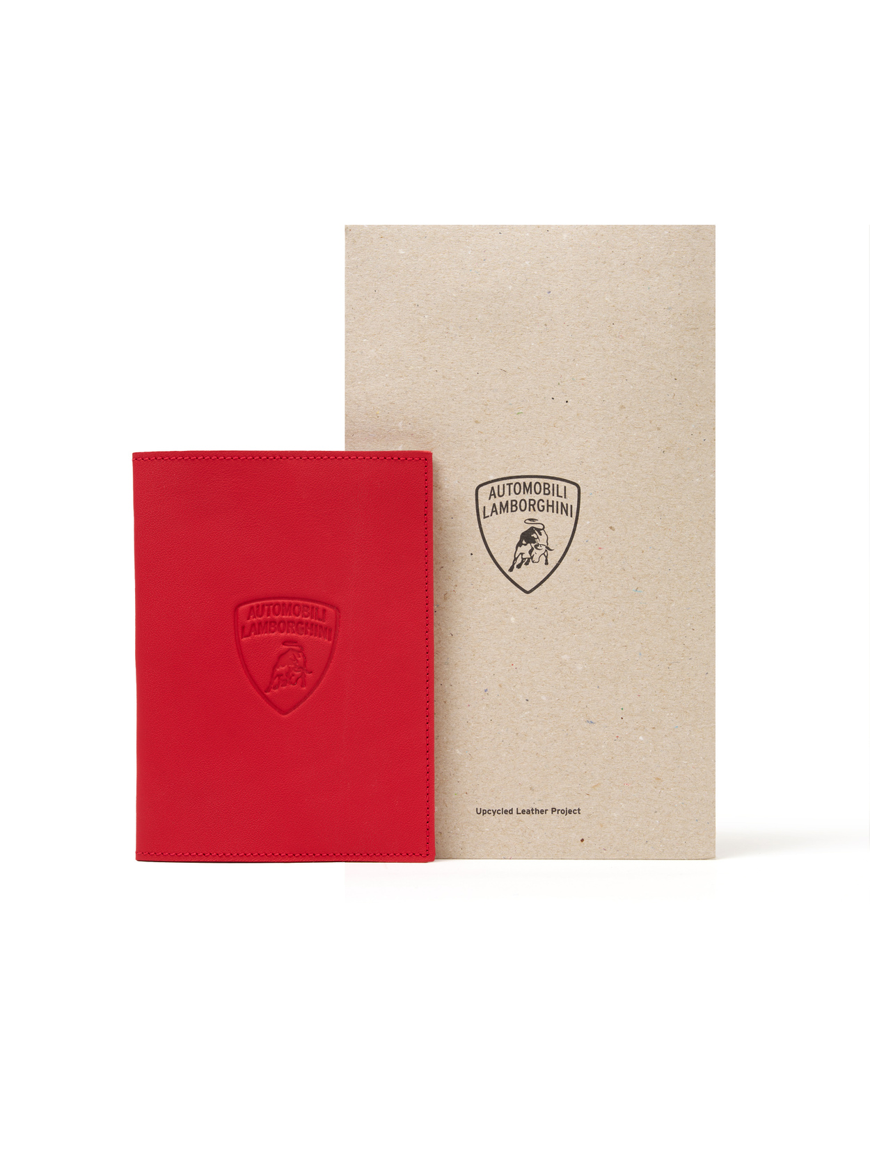 UPCYCLED LEATHER AUTOMOBILI LAMBORGHINI PASSPORT HOLDER - Lamborghini Store