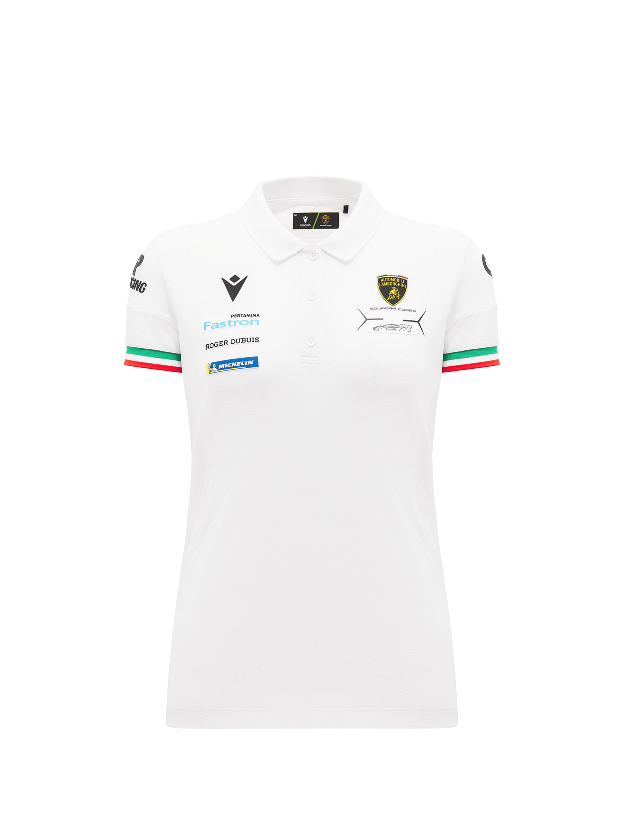 Automobili Lamborghini Squadra Corse women's white polo shirt - Lamborghini Store