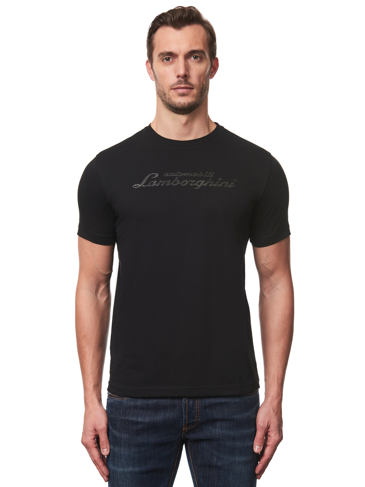 AUTOMOBILI LAMBORGHINI ICONIC SCRIPT LOGO T-SHIRT - Lamborghini Store