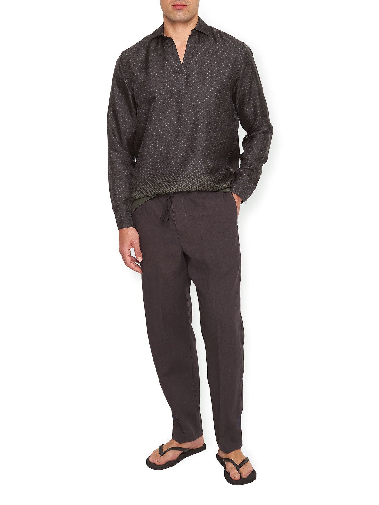 PANTALON EN LIN COUPE DÉCONTRACTÉE ORLEBAR BROWN X AUTOMOBILI LAMBORGHINI - Lamborghini Store