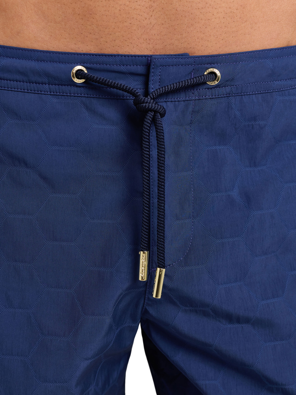 Pantaloncini mare a mezza coscia con coulisse con stampa Esagono Automobili Lamborghini - Lamborghini Store