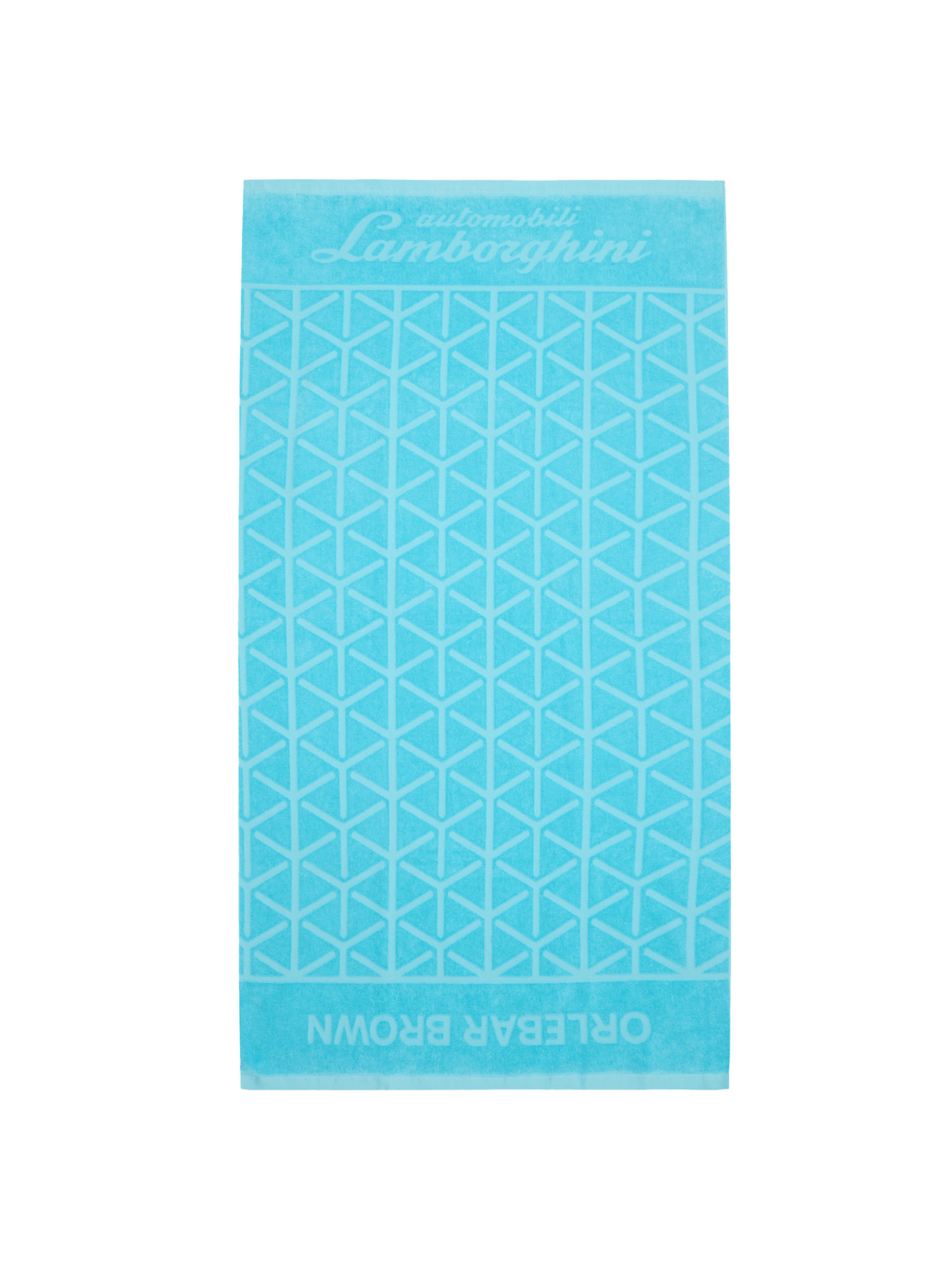 Asciugamano mare in jacquard di cotone Synth Blue Automobili Lamborghini - Lamborghini Store