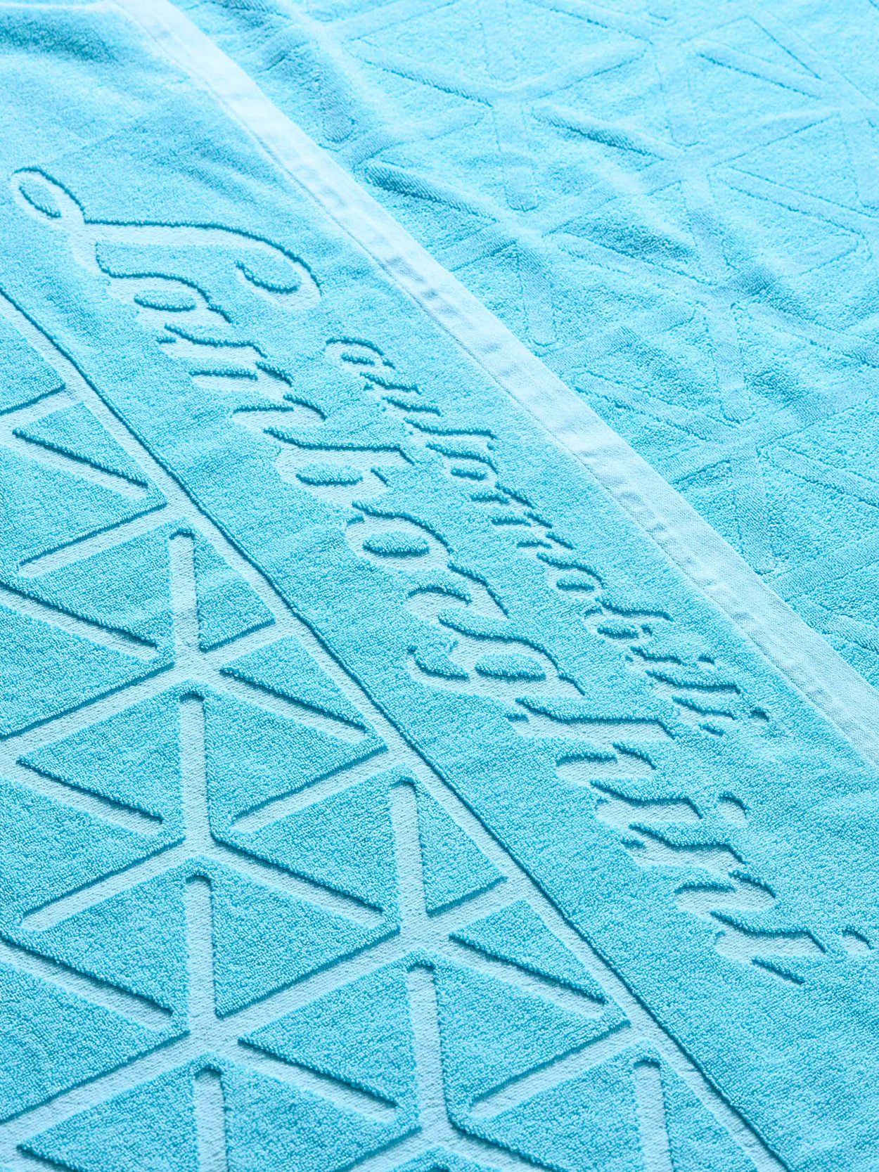 Asciugamano mare in jacquard di cotone Synth Blue Automobili Lamborghini - Lamborghini Store