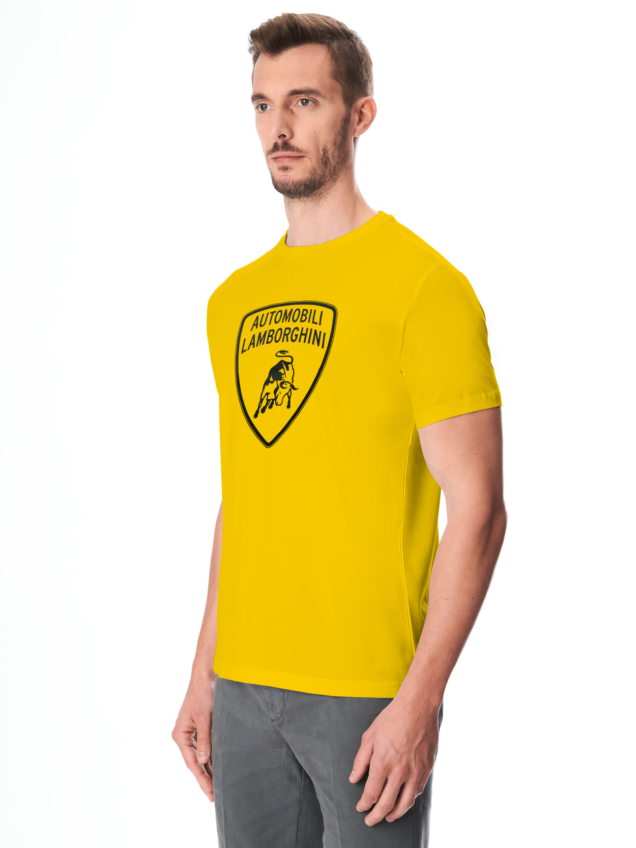 AUTOMOBILI LAMBORGHINI ICONIC BIG SHIELD CREW NECK T-SHIRT - Lamborghini Store