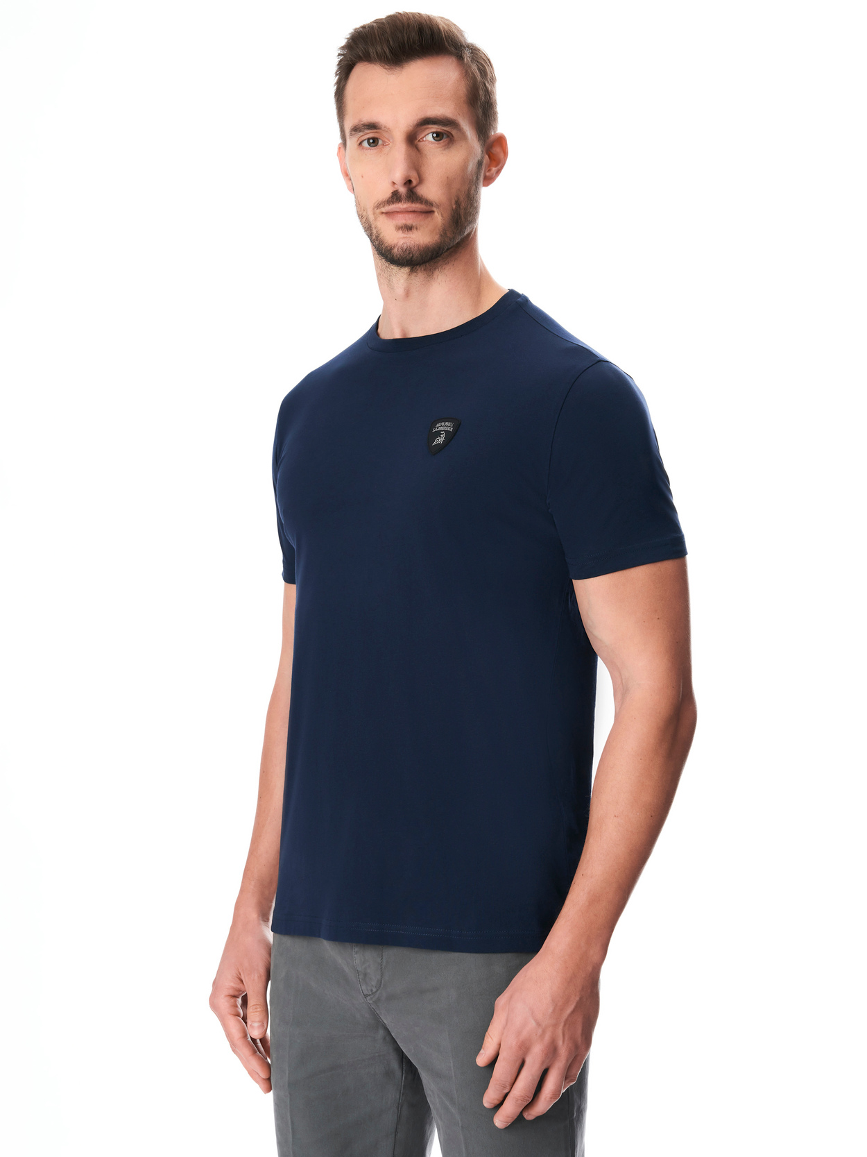 CAMISETA DE CUELLO REDONDO AUTOMOBILI LAMBORGHINI ICONIC SMALL SHIELD - Lamborghini Store