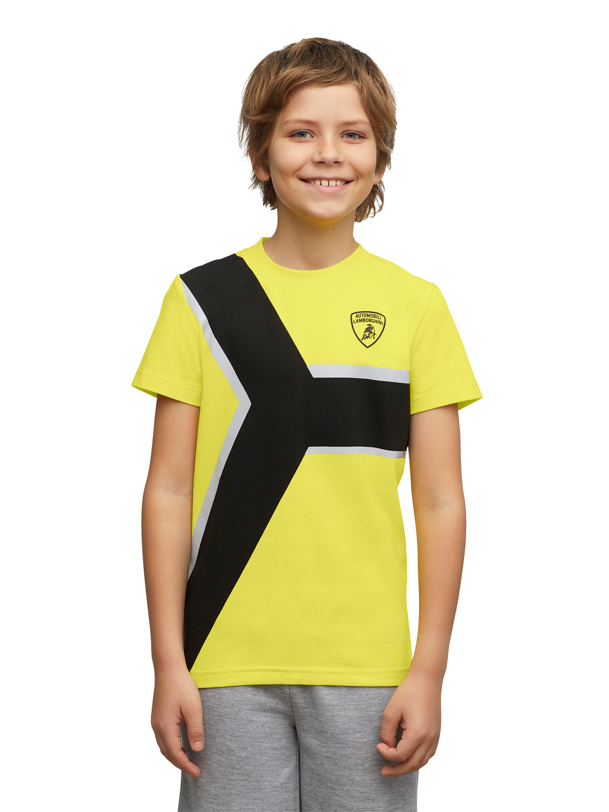 Contrast Y T-shirt|95% cotton, 5% elastane| - Lamborghini Store