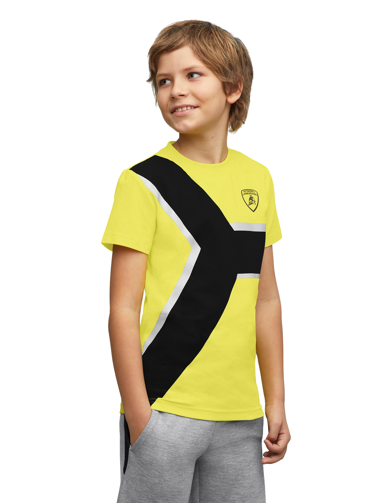 Contrast Y T-shirt|95% cotton, 5% elastane| - Lamborghini Store