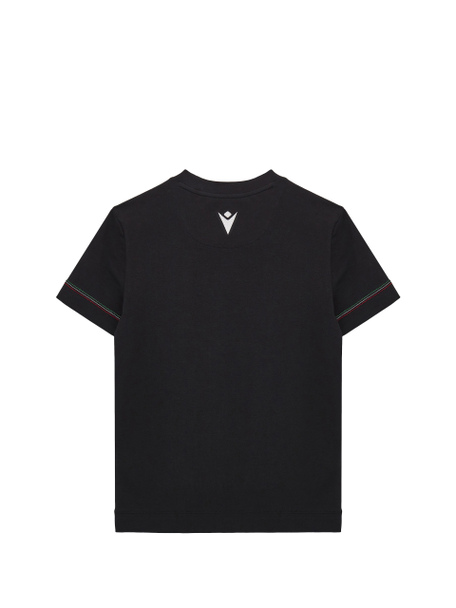 Automobili Lamborghini Squadra Corse kid's black tricolor sports t-shirt