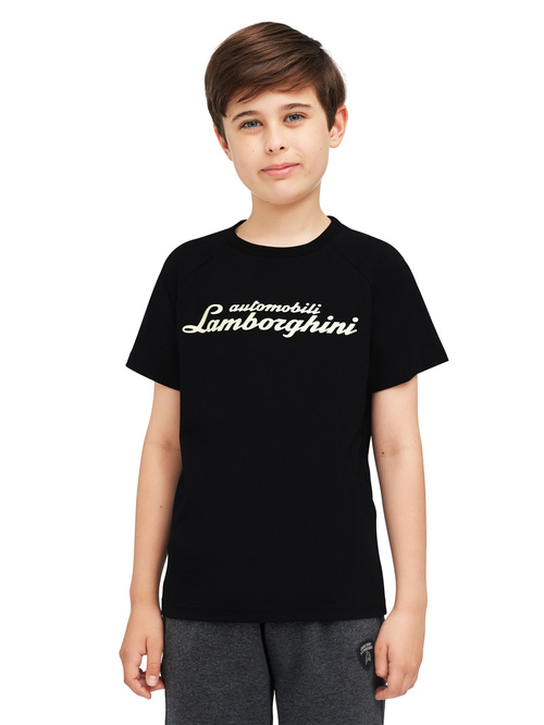 儿童夜光标志字样T恤 - 30% off | Lamborghini Store