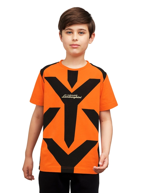BOY’S T-SHIRT WITH LARGE “Y” PATTERN - 20% off | Lamborghini Store