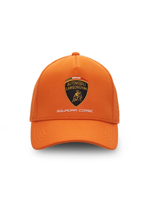 Automobili Lamborghini Squadra Corse Travel Cap - Orange - Headwear | Lamborghini Store