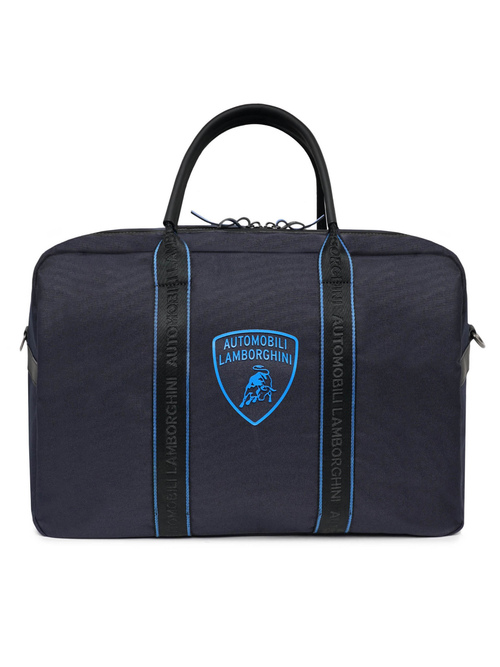 WEEKEND BAG WITH 3D SHIELDAUTOMOBILI LAMBORGHINI - BLUE - 背包&包 | Lamborghini Store