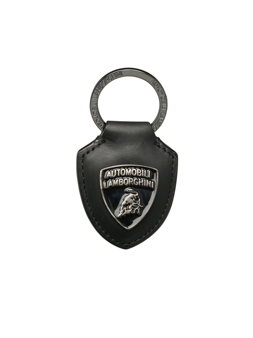 Mens Jewellery Rings Automobili Lamborghini Leather Key Ring in Black for Men 