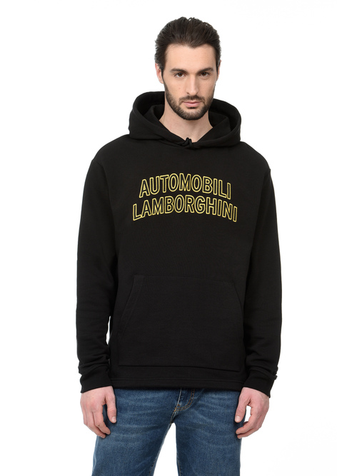 AUTOMOBILI LAMBORGHINI "LOOSE FIT" HOODIE WITH EMBROIDERY - PEGASUS BLACK - 15% off | Lamborghini Store