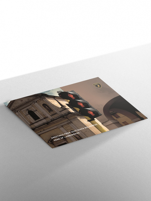 "Home of Lamborghini" postcard | Lamborghini Store