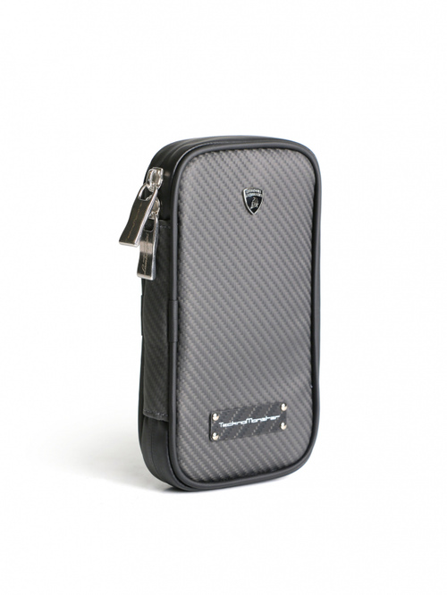 LAMBORGHINI SMARTPHONE HOLDER IN CARBON FIBRE - Carbonfaser-Gepäck von TecknoMonster | Lamborghini Store