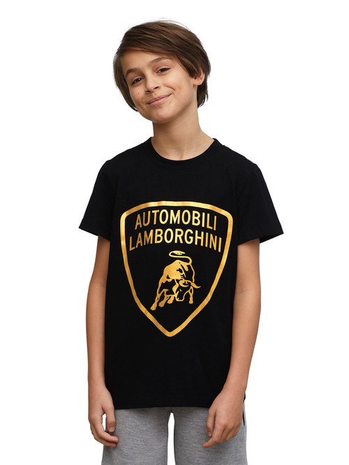 Metallic Shield T-shirt|95% cotton, 5% elastane| - 50% off | Lamborghini Store