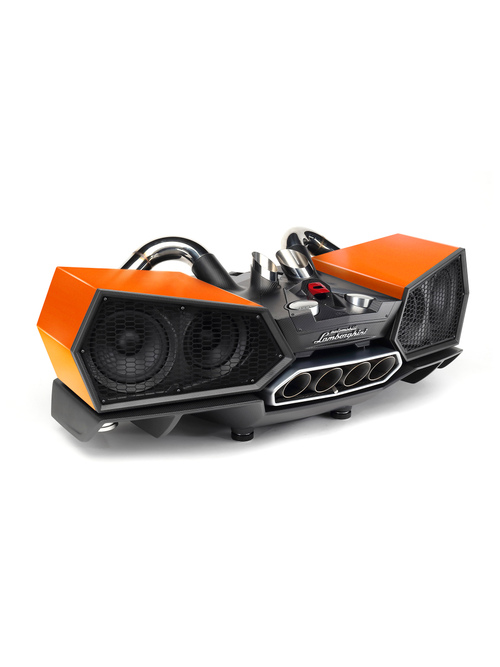 ESAVOX CARBON FIBRE DOCKING STATION SPEAKER - Orange Antheus - Ixoost Hi-Fi | Lamborghini Store