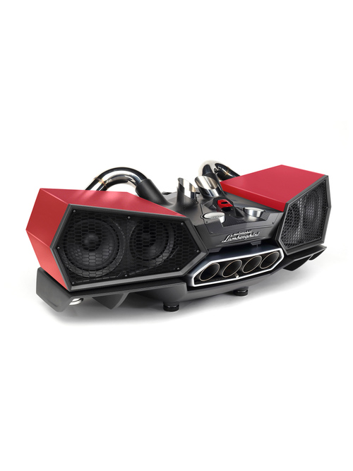 ESAVOX CARBON FIBRE DOCKING STATION SPEAKER - Red Epona - Ixoost Hi-Fi | Lamborghini Store
