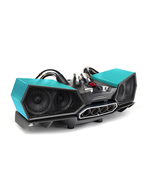 ESAVOX CARBON FIBRE DOCKING STATION SPEAKER -  Blue Uranus - Ixoost Hi-Fi | Lamborghini Store