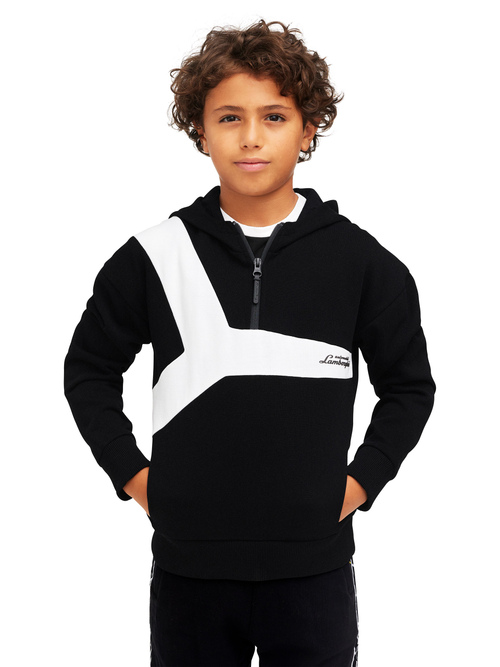 BOY’S HOODIE WITH CONTRAST “Y” DETAIL | Lamborghini Store