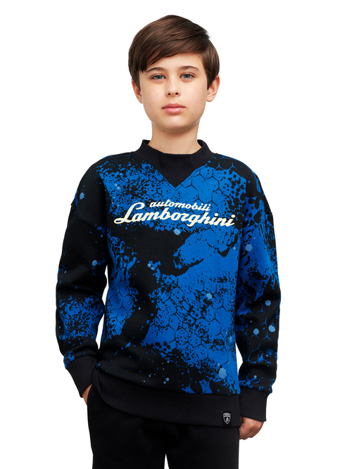 儿童艺术印花圆领卫衣 - -40% | Lamborghini Store