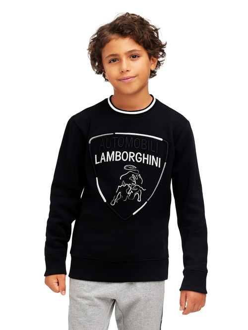 儿童多色盾牌徽标卫衣 - 40% off | Lamborghini Store