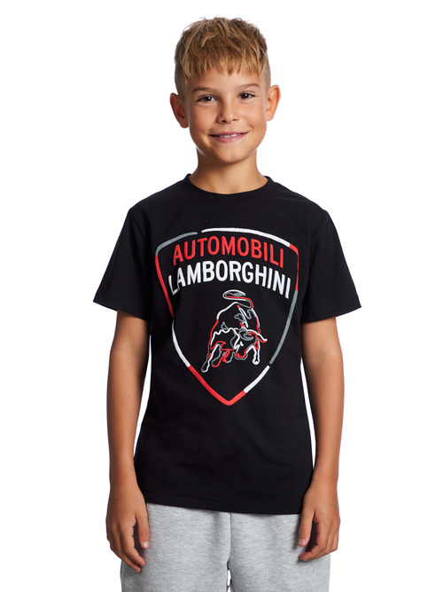 T-SHIRT CON SCUDO MULTICOLORE BAMBINO - T-Shirts & Polo | Lamborghini Store
