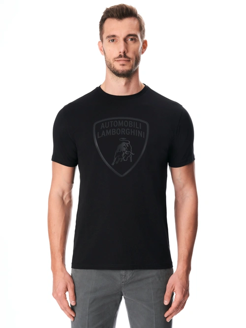 Automobili Lamborghini Iconic Big Shield Crew Neck T-shirt - Man Collection | Lamborghini Store