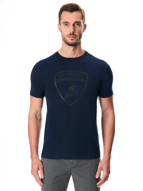 T-shirt Crew Neck Automobili Lamborghini Iconic Big Shield - T-Shirts & Polo | Lamborghini Store