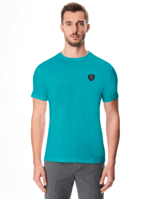 T-shirt Crew Neck Automobili Lamborghini Iconic Small Shield - T-Shirts & Polo | Lamborghini Store