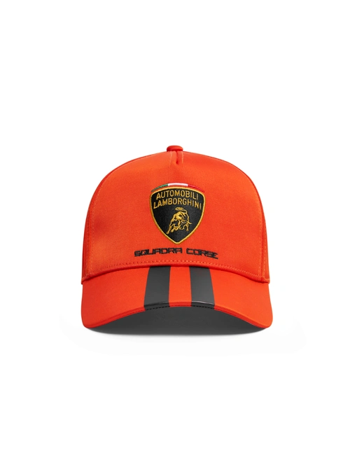 Automobili Lamborghini Squadra Corse 旅行帽 - 橙色 - 赛车队 | Lamborghini Store