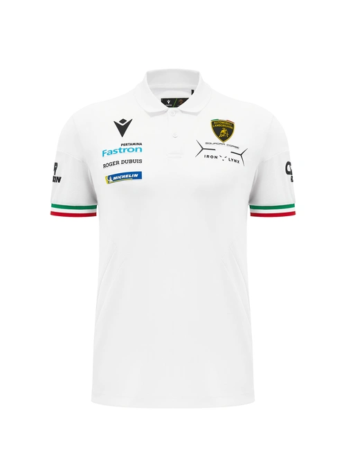 Polo bianca da uomo Automobili Lamborghini Squadra Corse - Man | Lamborghini Store