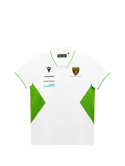 Automobili Lamborghini Squadra Corse kid's white polo shirt - Super Trofeo | Lamborghini Store